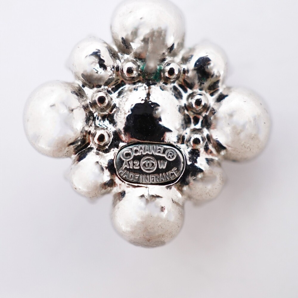 CHANEL Silver Logo Earrings - Picture 5 of 6